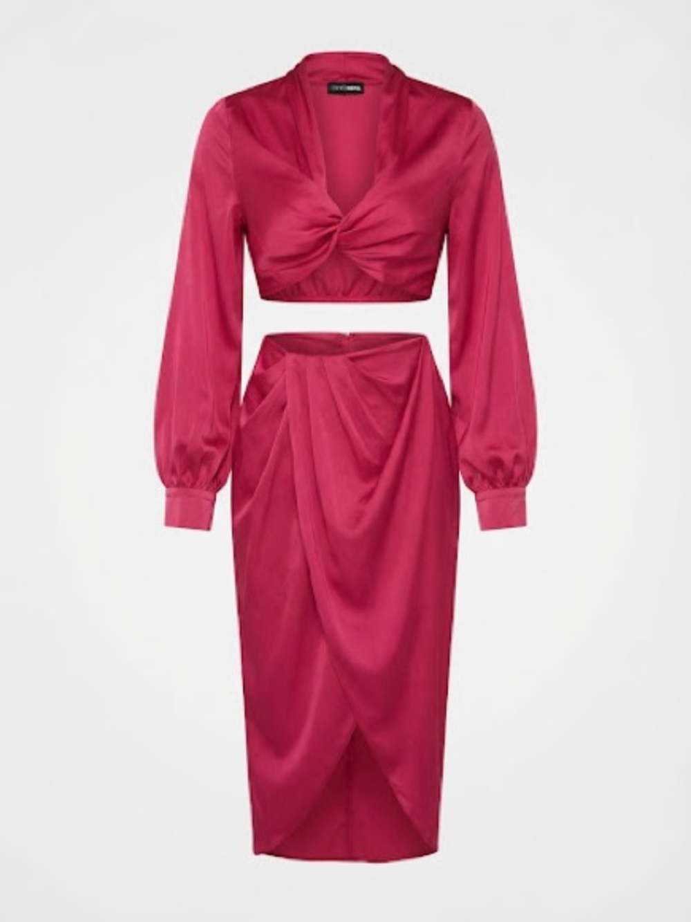 Fashion Nova 2pc Fuchsia Skirt Set XL